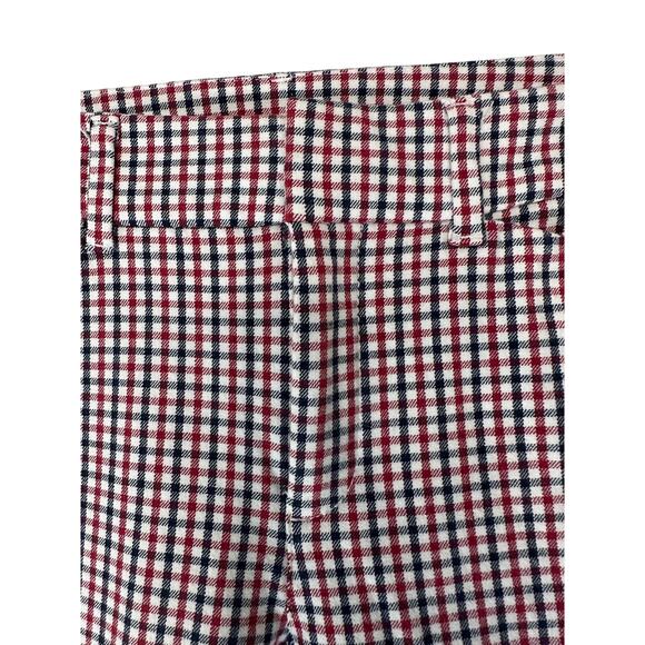Old Navy Red Plaid Office Work Business High-Rise Pixie Pants Size 2 Petite - Picture 5 of 12